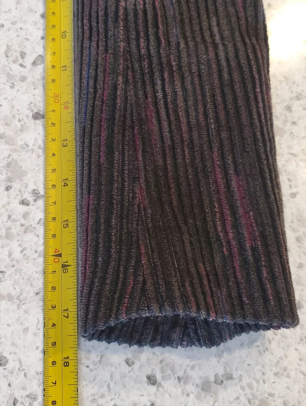 Vintage 60s Brian Tucker Dublin Size 12 Black Corduroy Suit Jacket Pink Stripes - Picture 14 of 16